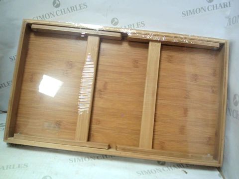 BAMBOO SERVING TRAY WITH FOLDING LEGS 