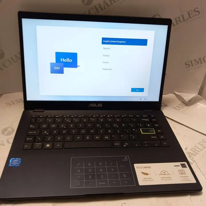 ASUS E410M LAPTOP 4548174-Simon Charles Auctioneers
