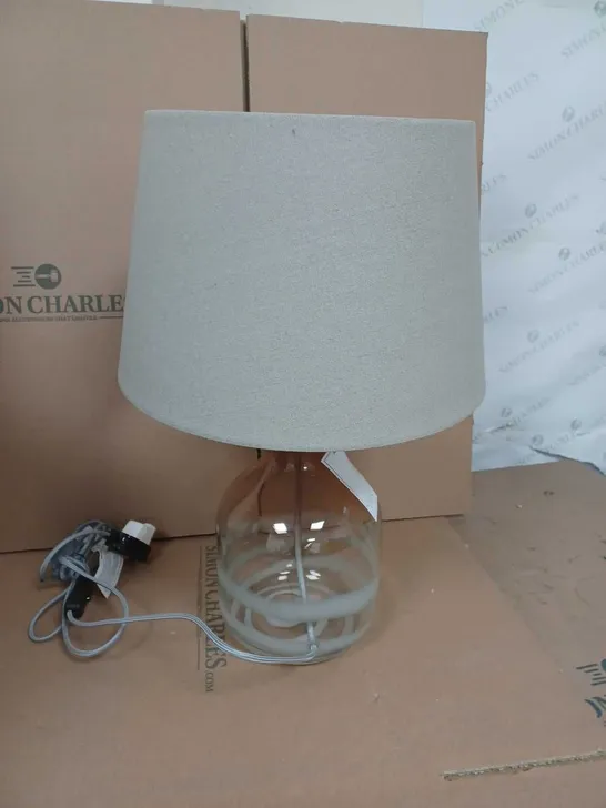 BOXED MICHELLE KEEGAN TULLIO NATURAL LAMP RRP £55