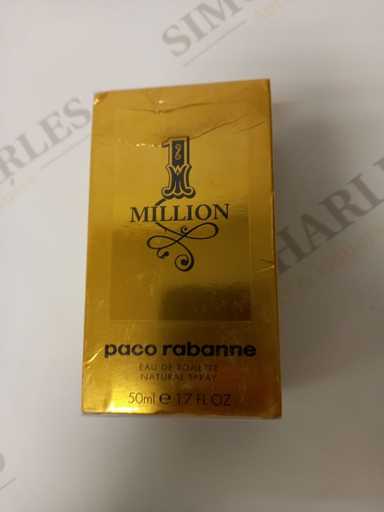 BOXED AND SEALED PACO RABANNE 1 MILLION EAU DE TOILETTE 50 ML