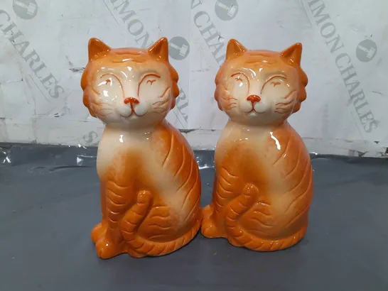 2 LISA ANGEL TIGER VASES - COLLECTION ONLY