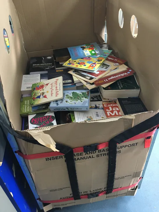 CAGE OF ASSORTED FICTION AND NON-FICTION BOOKS 