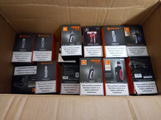 LOT OF 31 ASSORTED VAPING SYSTEMS TO INCLUDE GEEKVAPE AND UWELL CLIBURN