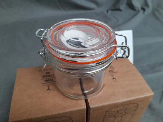 LOT OF 3 200ML STORAGE JARS