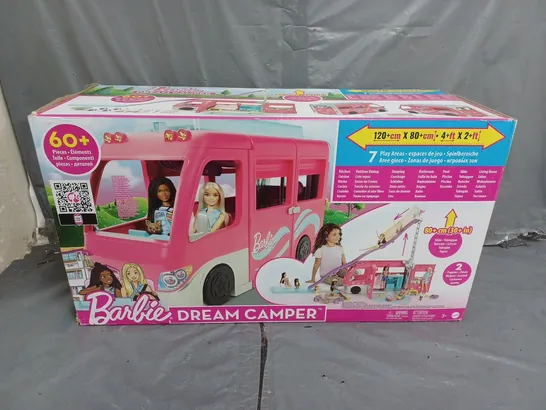 BARBIE DREAM CAMPER VEHICLE PLAYSET AND ACCESSORIES RRP £49.99