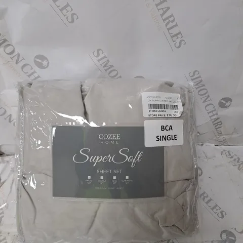 SUPERSOFT BY COZEE HOME SET OF 2 FITTED SHEETS