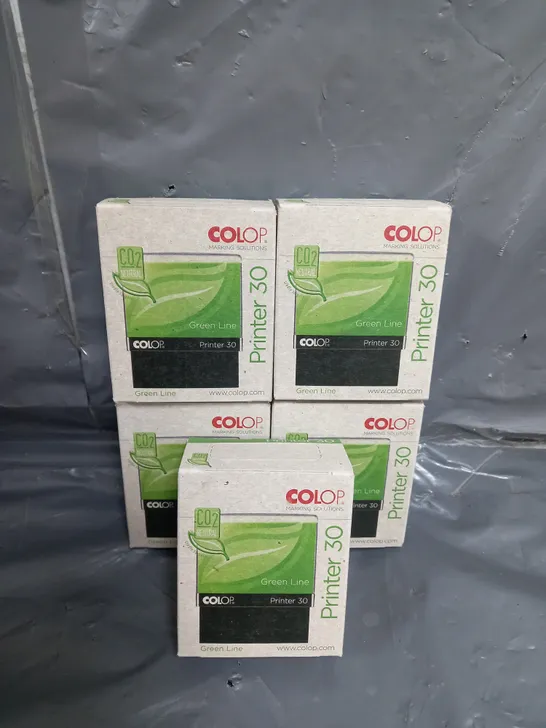 LOT OF 5 VCOLOP PRINTER 30 GREEN LINE