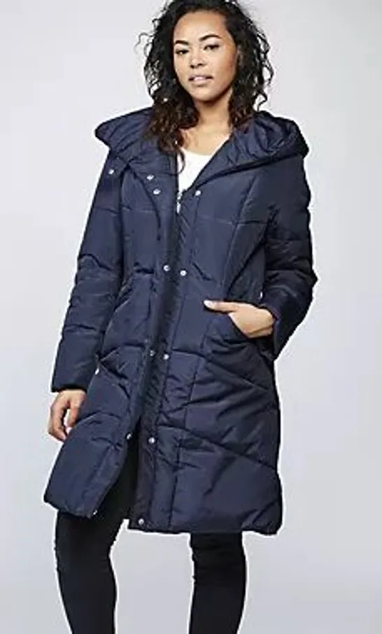 CENTIGRADE MACHINE WASHABLE FEATHER & DOWN HOODED COAT NAVY EXTRA SMALL