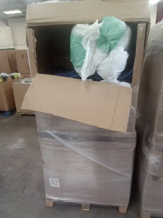 PALLET OF 4 BOXES CONTAINING PILLOWS & BEDDING