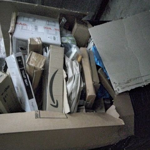 LARGE PALLET OF ASSORTED ITEMS TO INCLUDE MULTI FUNCTION FOOD PROCESSOR, 4 DRAWER STORAGE DRAWERS, MATT BLACK KITCHEN MIXER TAP, ANGEL TOILET SEAT,NON STICK PANS