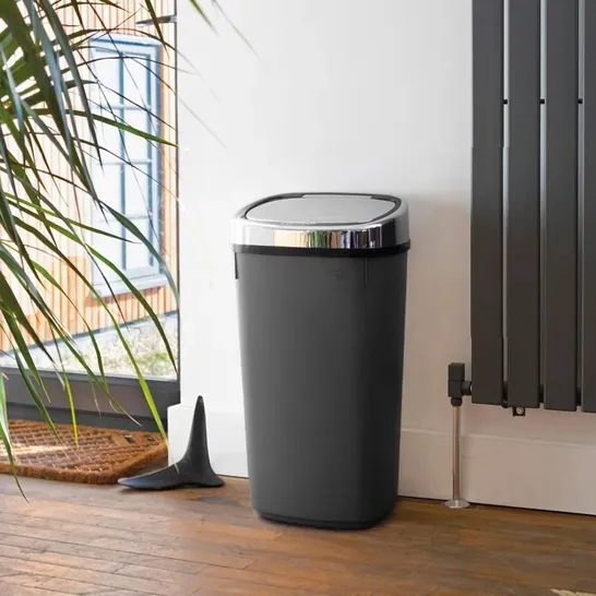 BOXED 50L PLASTIC MOTION SENSOR WASTE BIN