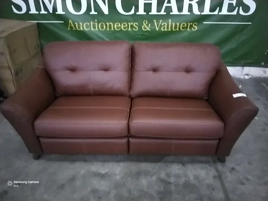 QUALITY BRITISH DESIGNED & MANUFACTURED G PLAN HATTON FORMAL BACK 3 SEATER CAMBRIDGE CONKER LEATHER