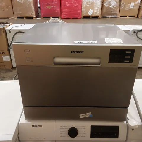 COMFEE TABLE TOP COMPACT DISHWASHER IN SILVER, MODEL: KWH-TD602E-S