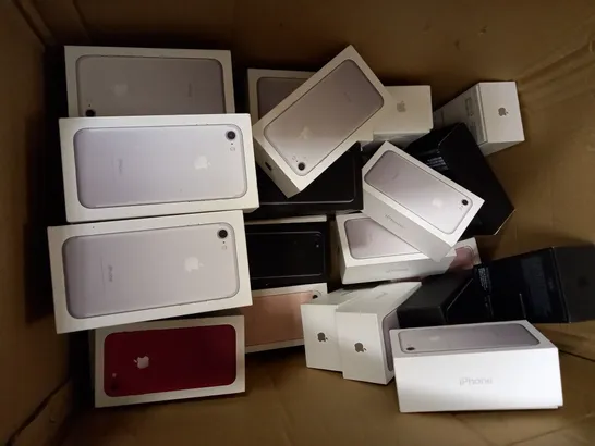 BOX OF APPROX 20 EMPTY IPHONE BOXES - MODEL UNKNOWN