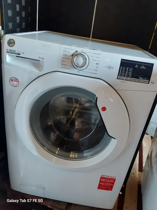 HOOVER H-WASH 300 LITE 10Kg 1400rpm ONE TOUCH WASHING MACHINE WHITE 