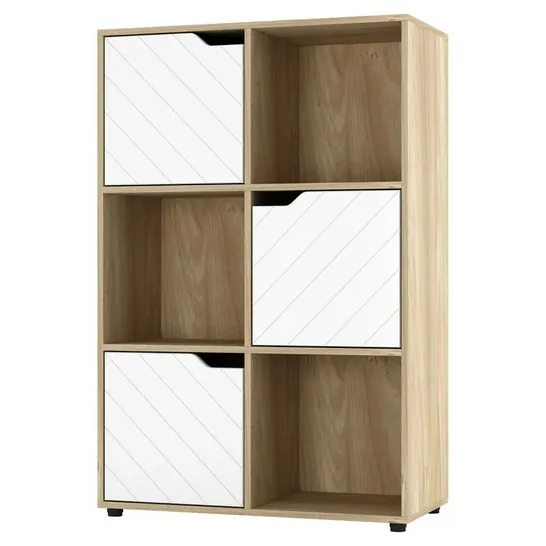 BOXED BERRICK BOOKCASE OAK/WHITE