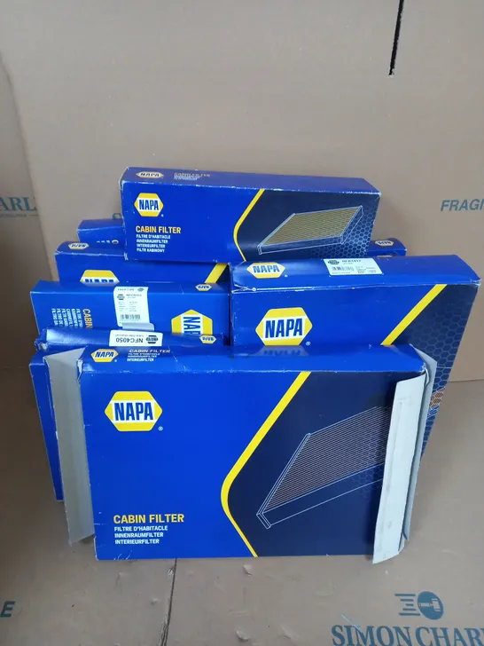 BOX OF APPROX. 10 ASSORTED NAPA AIR FILTERS 