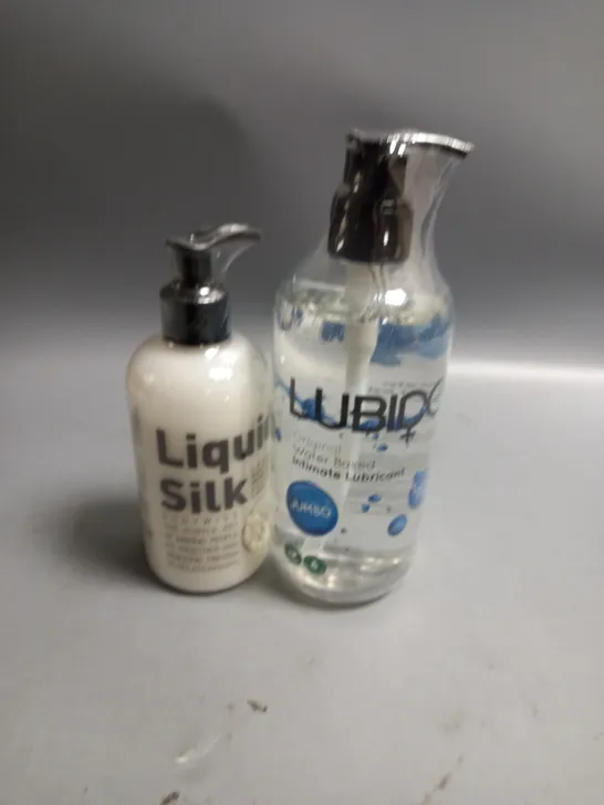 2 X PERSONAL LUBE. LUBIDO 500ML AND LIQUID SILK 250ML