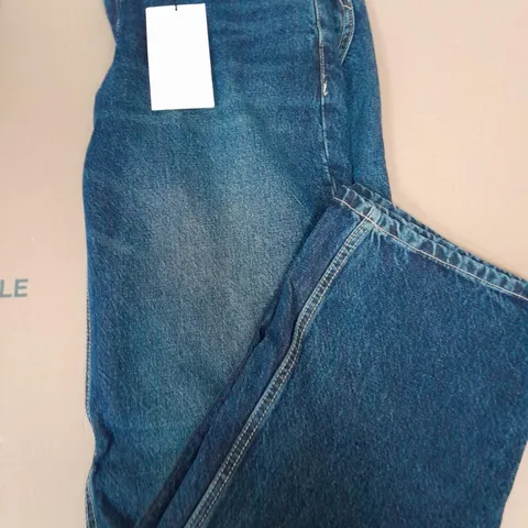 ZARA DARK BLUE WIDE LEG JEANS - EUR 38