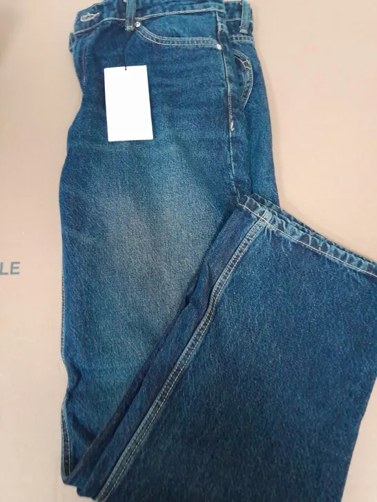 ZARA DARK BLUE WIDE LEG JEANS - EUR 38