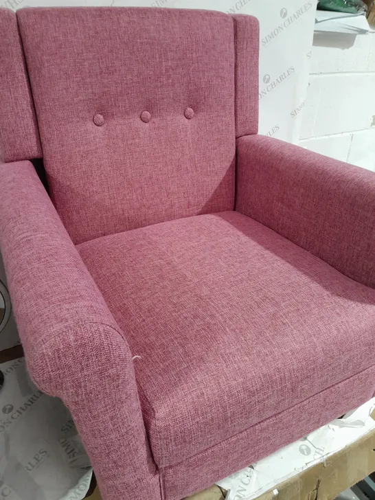 SMALL PINK ARM CHAIR / COLLECTION ONLY 