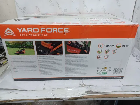 BOXED YARD FORCE ELECTRIC LAWNMOWER 