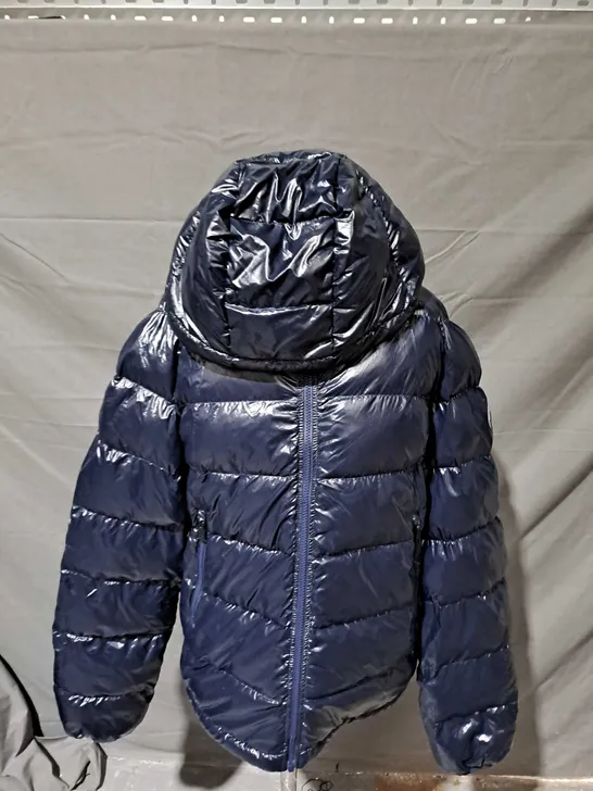 NAPAPIJRI ZIPPED BUBBLE COAT IN NAVY SIZE UNSPECIFIED