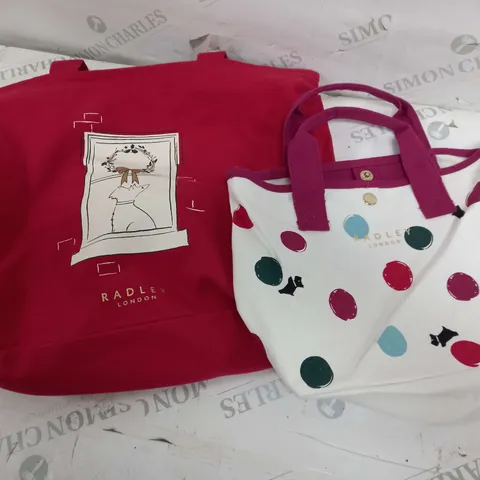 RADLEY LONDON WINDOW DOGS CANVAS TOTE AND CROOK SET 