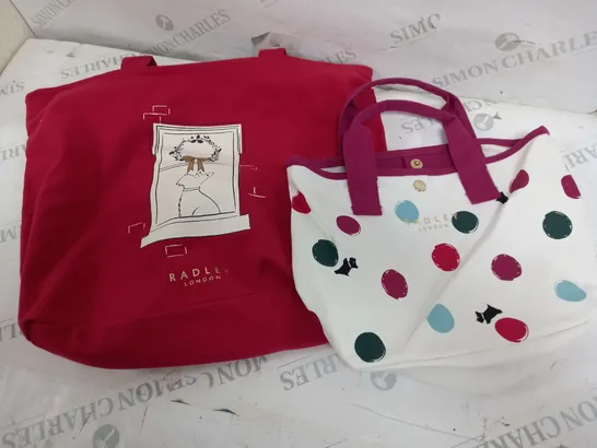 RADLEY LONDON WINDOW DOGS CANVAS TOTE AND CROOK SET 