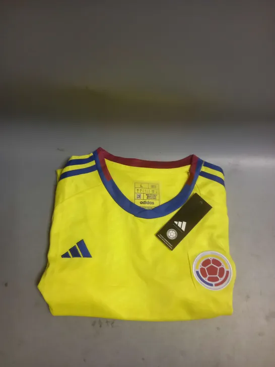 ADIDAS FOOTBALL SLIM FIT JERSEY IN YELLOW SIZE L