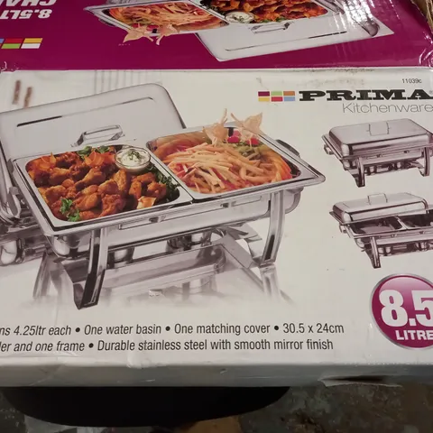 BOXED PRMA STAINLESS STEEL CHAFING DISH SET 