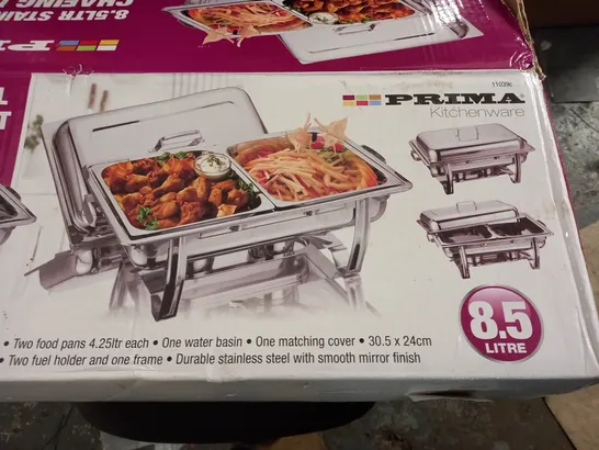 BOXED PRMA STAINLESS STEEL CHAFING DISH SET 