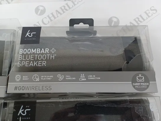 LOT OF 4 KITSOUND BOOMBAR + BLUETOOTH SPEAKERS