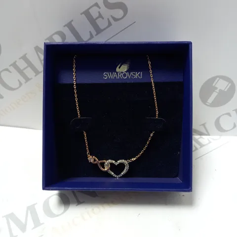 BOXED SWAROVSKI ROSE GOLD NECKLESS WITH HEART PENDANT 