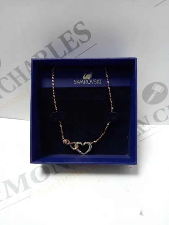 BOXED SWAROVSKI ROSE GOLD NECKLESS WITH HEART PENDANT 