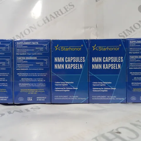 SET OF 10 STARHONOR NMN CAPSULES FOOD SUPPLEMENT BOXES (60 CAPSULES PER BOX)