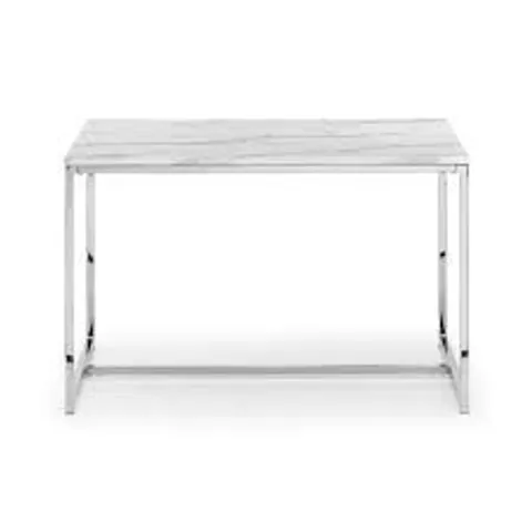 BOXED GRADE 1 SCALA DINING TABLE WHITE/CHROME (1 BOX)