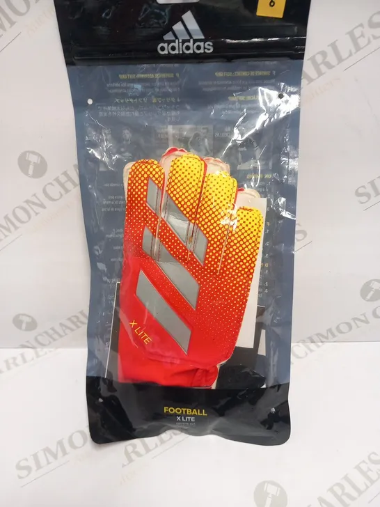 BAGGED ADIDAS FOOTBALL X LITE POSITIVE CUT GOALKEEPER GLOVES SIZE 6