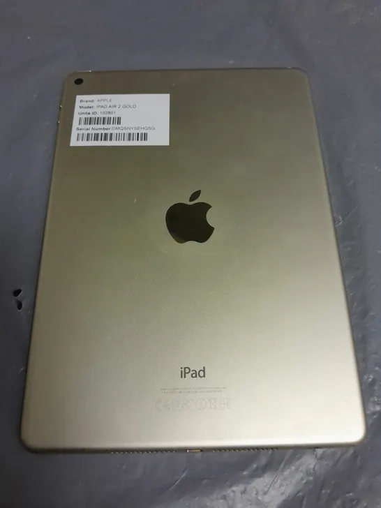 UNBOXED APPLE IPAD AIR 2 GOLD - A1566