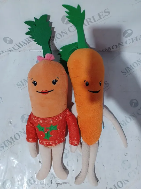 KEVIN THE CARROT PAIR OF SOFT PLUSH TOYS