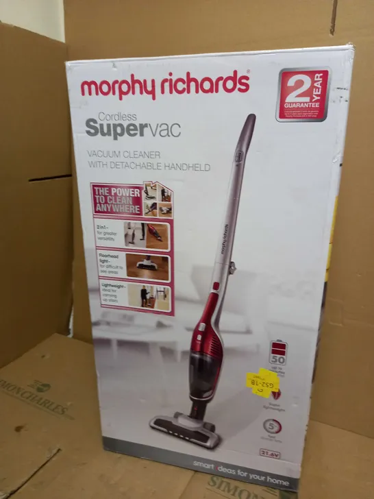 MORPHY RICHARDS SUPERVAC CORDLESS VACUUM CLEANER