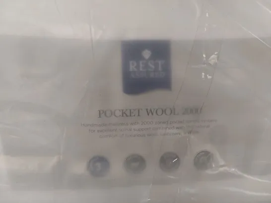 BAGGED  REST ASSURED POCKET WOOL 2000 KINGSIZE 5' MATTRESS 