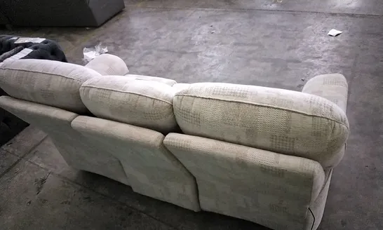 QUALITY BRITISH DESIGNED & MANUFACTURED G PLAN BEIGE PATTERNED 3 SEATER ELECTRIC RECLINING SOFA