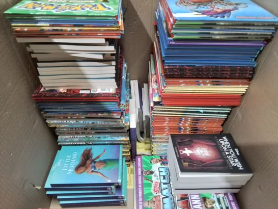 LARGE QUANTITY OF ASSORTED BOOKS AND 2024 ANNUALS TO INCLUDE MATCH ATTAX,  MINECRAFT, DANDY AND STRANGER THINGS