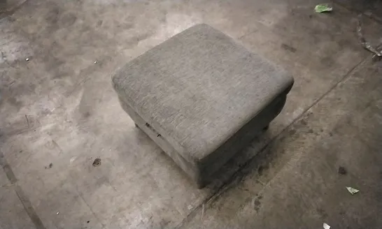 QUALITY DESIGNER GREY FABRIC FOOTSTOOL