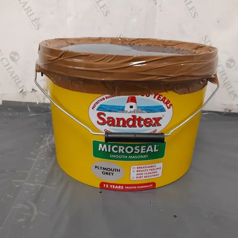 SANDTEX MICROSEAL SMOOTH MASONRY PAINT IN PLYMOUTH GREY 10-LITRE 