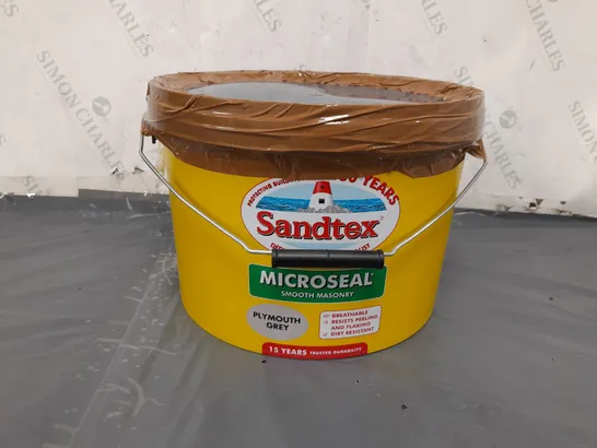 SANDTEX MICROSEAL SMOOTH MASONRY PAINT IN PLYMOUTH GREY 10-LITRE 