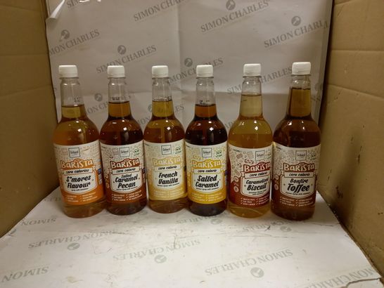 LOT OF 6 ASSORTED BARISTA FLAVOURED SYRUPS 