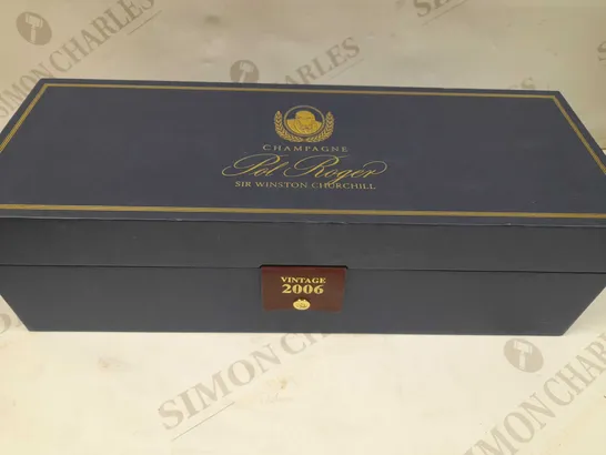 BOXED POL ROGER SIR WINSTON CHURCHILL CHAMPAGNE VINTAGE 2006 75CL BY APPOINTMENT TO H.M. QUEEN ELIZABETH II PURVEYORS OF CHAMPAGNE POL ROGER