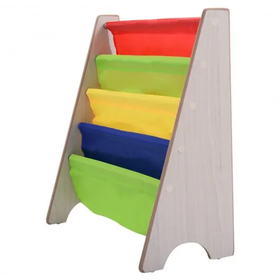 BOXED 4 TIER CHILDREN BOOKSHELF MAGAZINE RACK ORGANISER